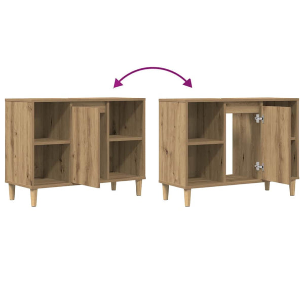 Badschrank Braun Artisan-Eiche 80 cm
