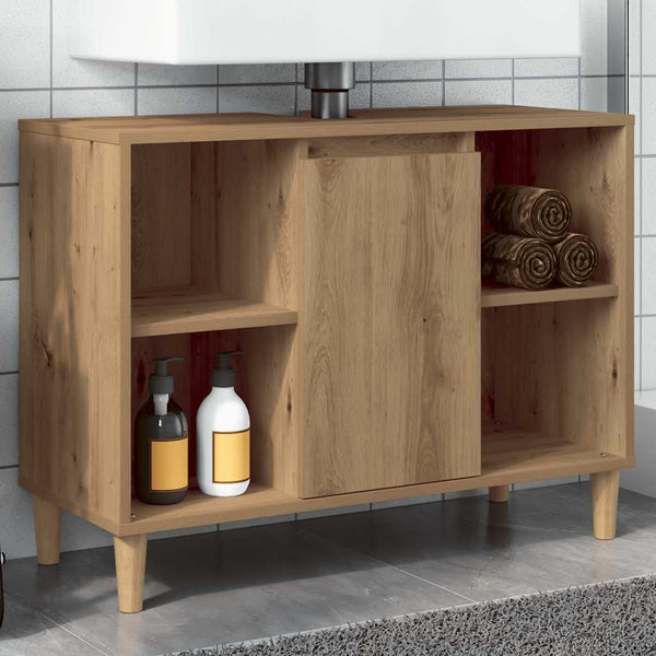 Badschrank Braun Artisan-Eiche 80 cm