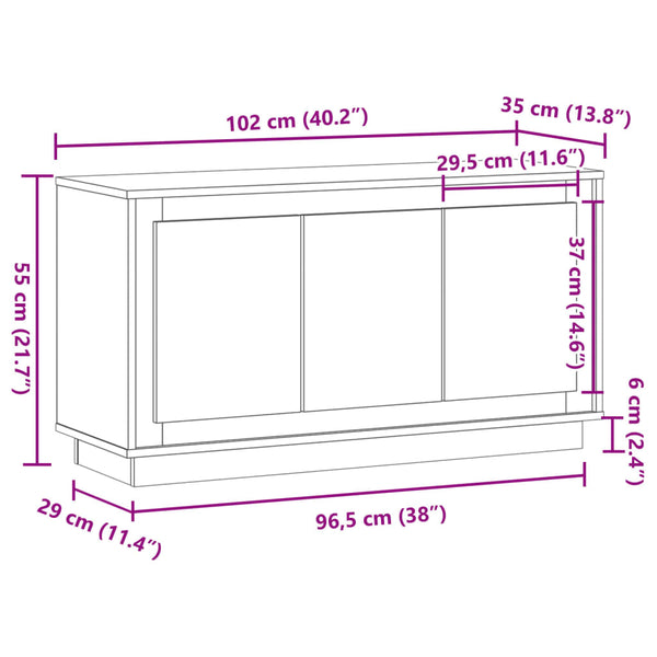 Sideboard Altholz-Optik 102 cm