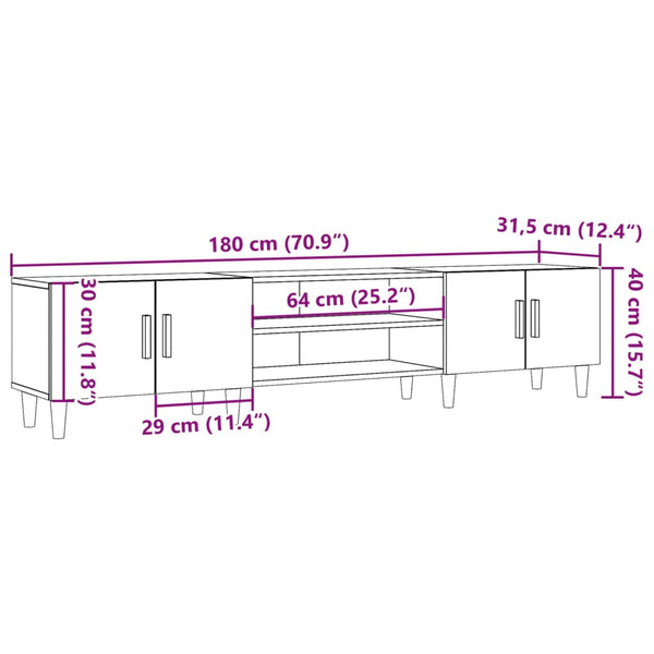 TV-Schrank Altholz-Optik, 180 cm