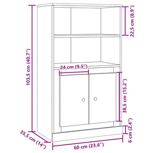 Highboard Altholz-Optik 60 cm