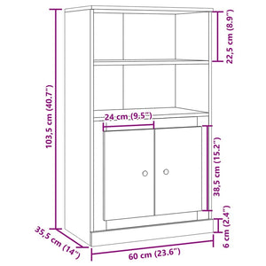 Highboard Artisan Eiche 60x35,5x103,5 cm