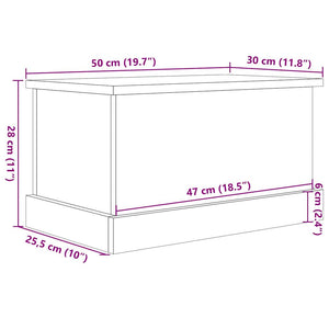 Truhe Altholz-Optik 30x50x28 cm