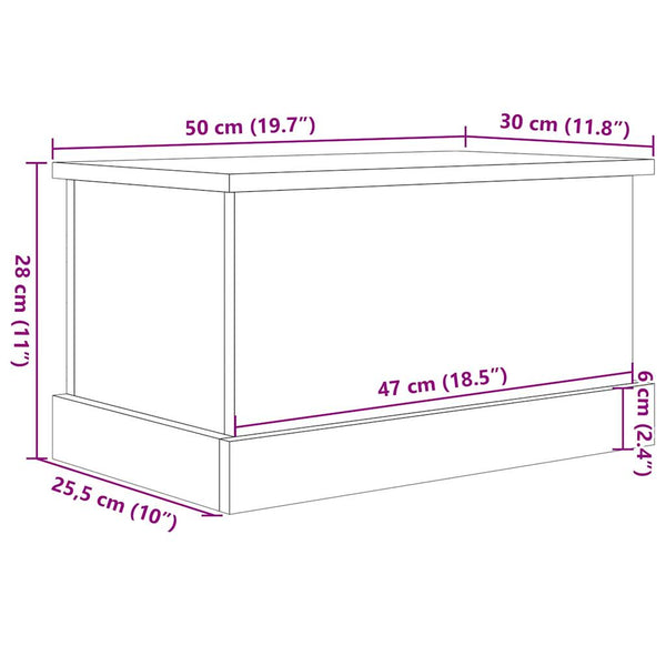 Truhe Altholz-Optik 30x50x28 cm