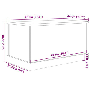 Aufbewahrungstruhe Altholz-Optik 70x40x38 cm