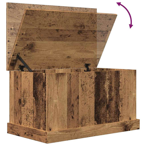 Aufbewahrungstruhe Altholz-Optik 70x40x38 cm