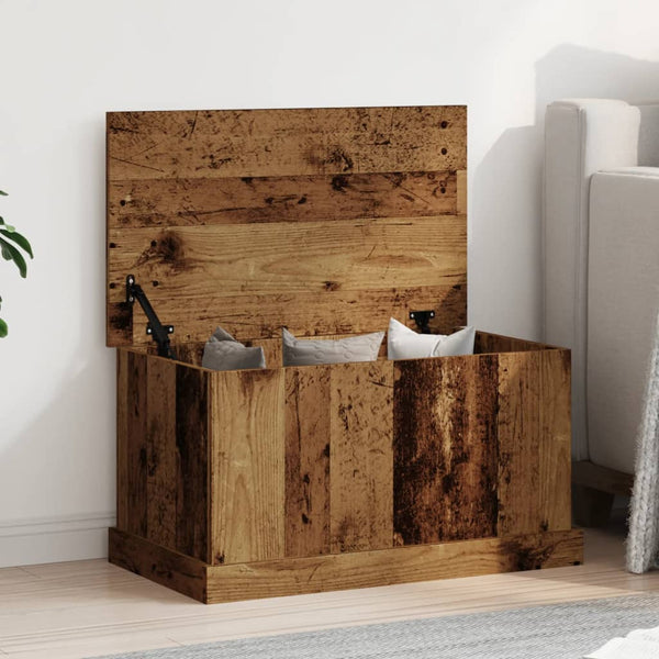 Aufbewahrungstruhe Altholz-Optik 70x40x38 cm