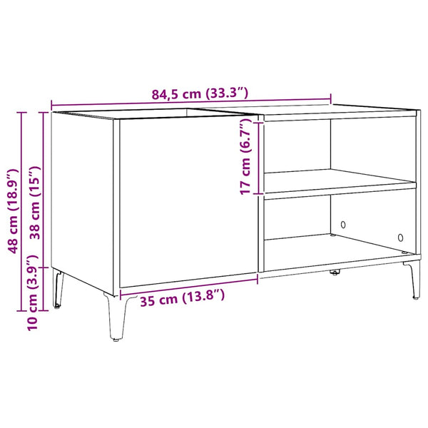 Plattenschrank Artisan Eiche 84,5 cm