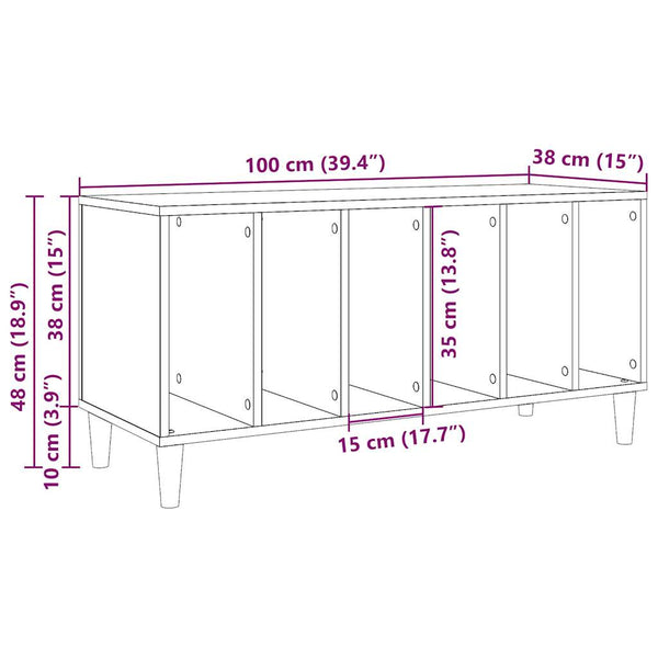 Plattenschrank Altholz-Optik, 100 cm