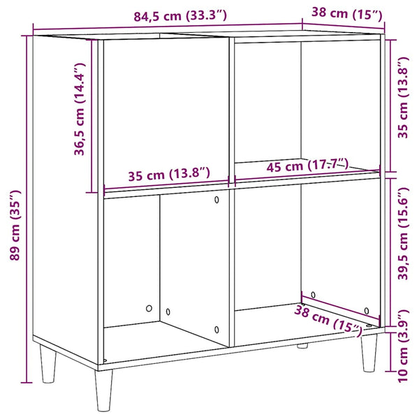 Plattenschrank Altholz-Optik