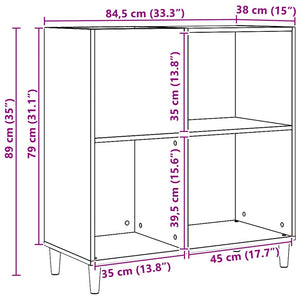 Plattenschrank Artisan Eiche 84,5 cm