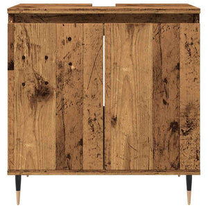 Badschrank Altholz-Optik, 58 cm