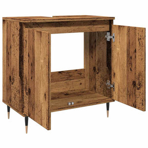 Badschrank Altholz-Optik, 58 cm
