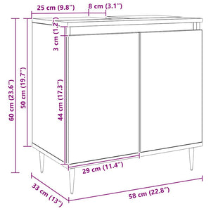Badschrank Artisan Eiche 58x33x60 cm