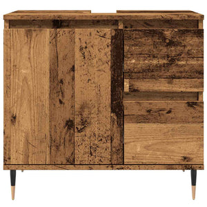 Badschrank Altholz-Optik, 65 cm