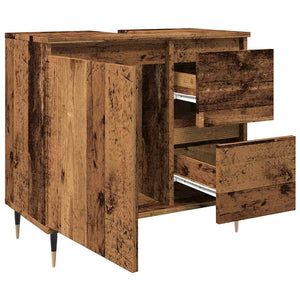 Badschrank Altholz-Optik, 65 cm
