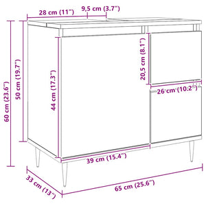Badschrank Artisan Eiche 65 cm