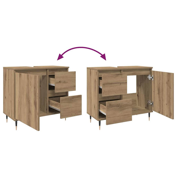 Badschrank Artisan Eiche 65 cm