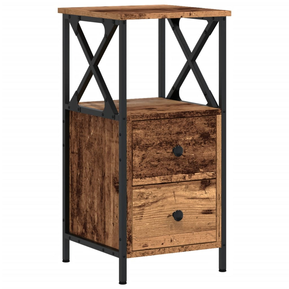 Nachttisch Altholz-Optik 34x35,5x70 cm