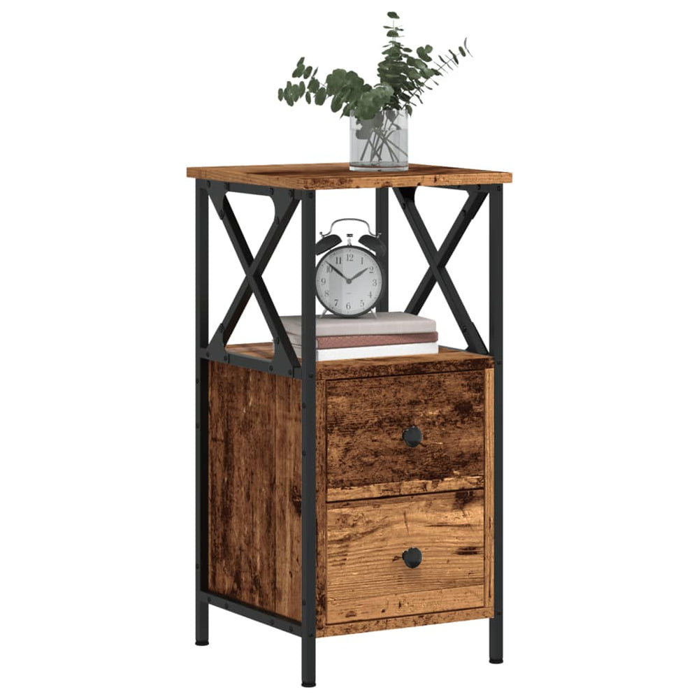 Nachttisch Altholz-Optik 34x35,5x70 cm