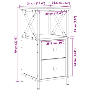 Nachttisch Artisan Eiche 34x35,5x70 cm