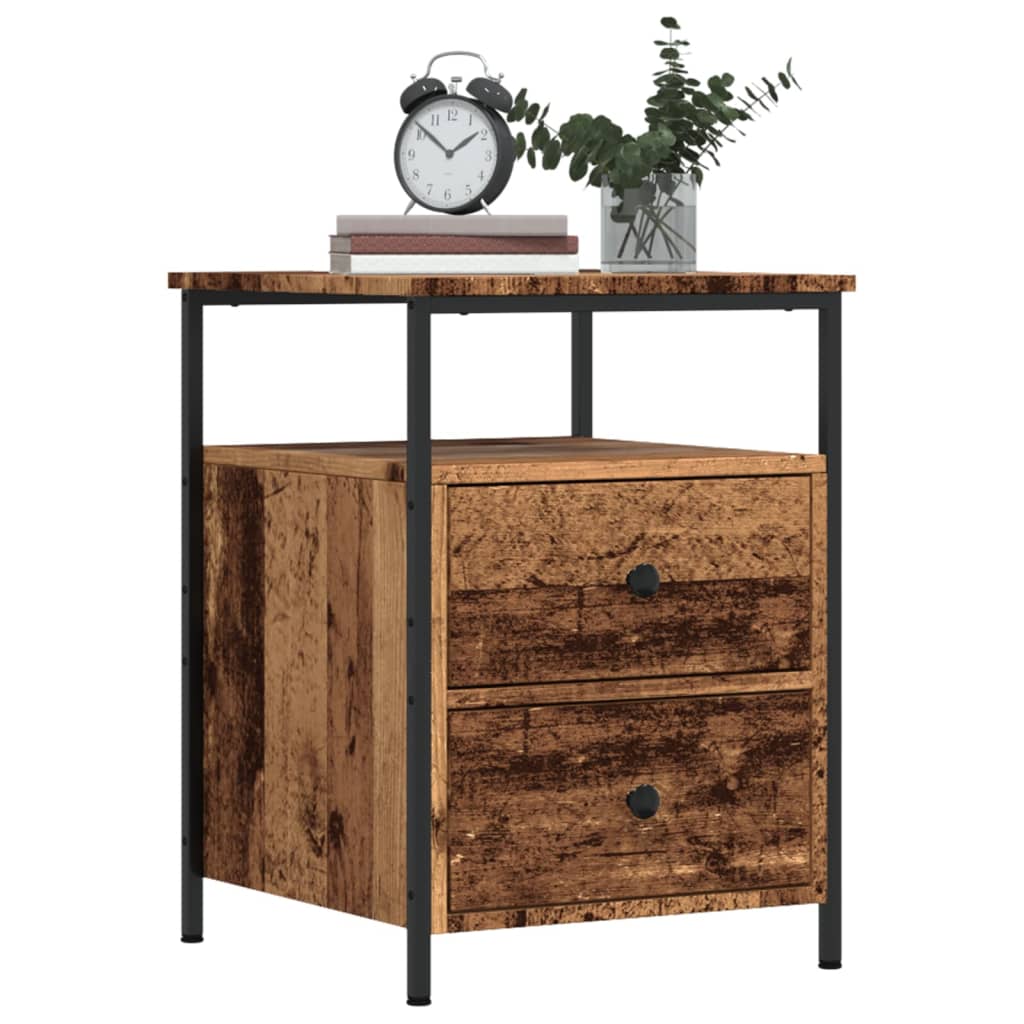 Nachttisch Altholz-Optik 44x45x60 cm
