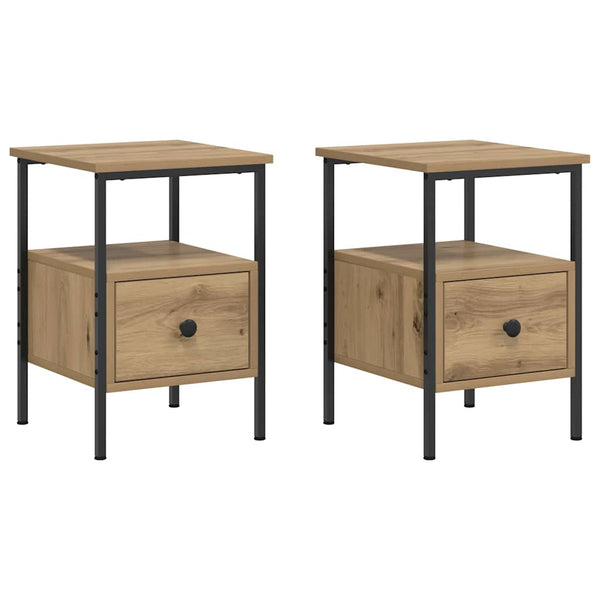 Nachttische 2er Set Eiche 34x36x50cm