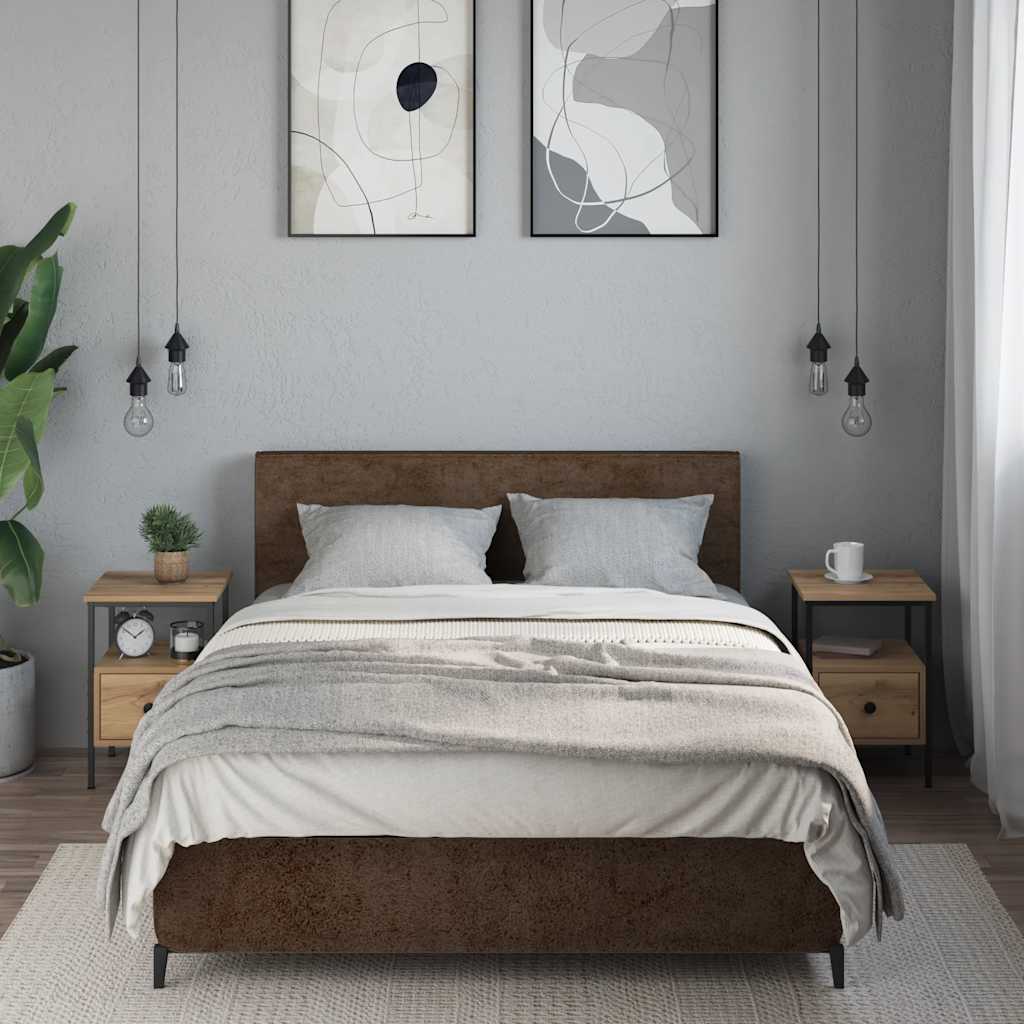 Nachttische 2er Set Eiche 34x36x50cm