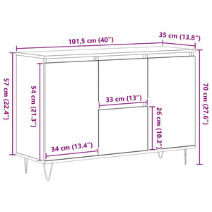 Sideboard Altholz-Optik 101,5 cm