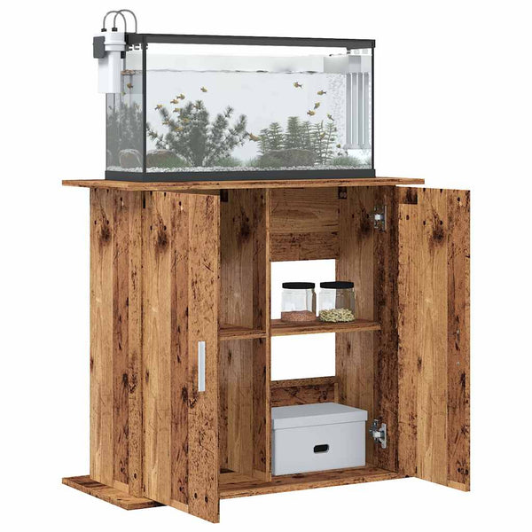 Aquariumständer im Altholz-Design