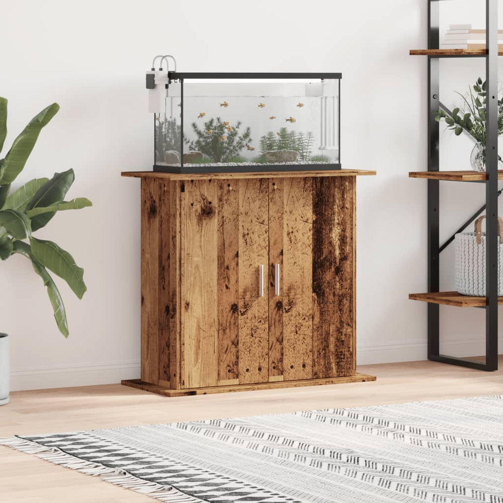 Aquariumständer im Altholz-Design