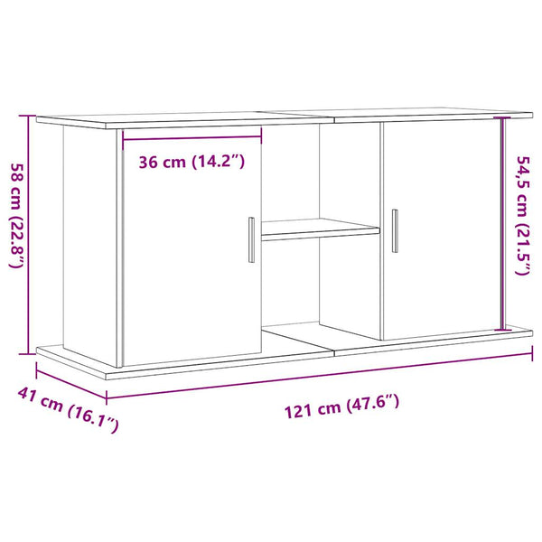 Aquariumständer Altholz-Optik 121 cm