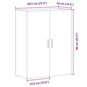Wandschrank Artisan Eiche 69,5x34x90 cm
