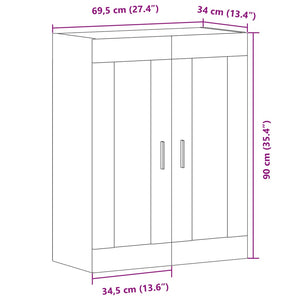 Wandschrank Altholz-Optik, 69,5 cm