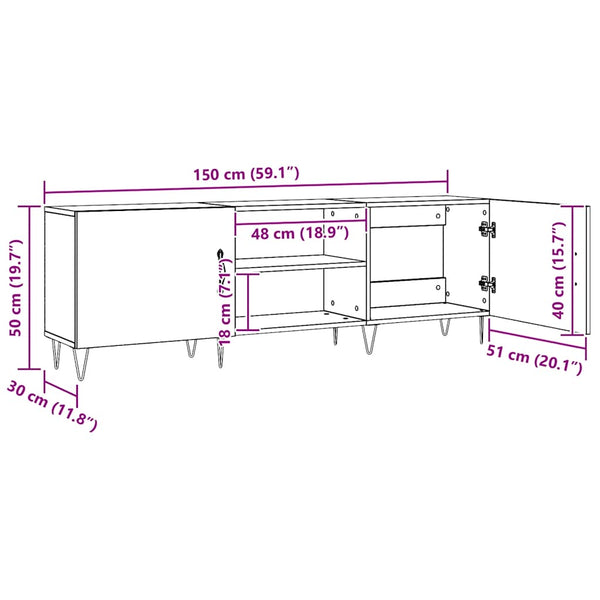TV-Schrank Artisan Eiche 150 cm