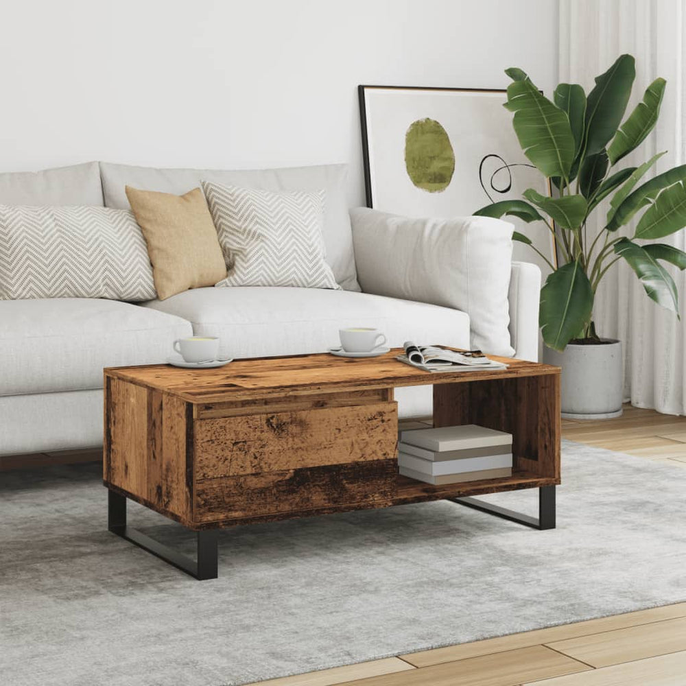 Couchtisch Altholz-Optik 90x50 cm