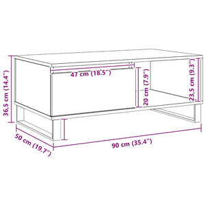 Couchtisch Artisan Eiche 90x50 cm