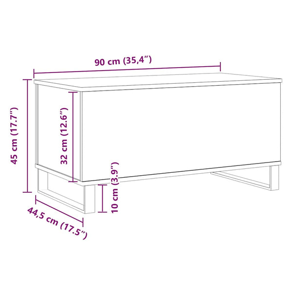 Couchtisch Artisan Eiche 90x45 cm