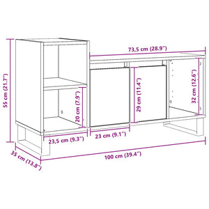 TV-Schrank Artisan Eiche 100x35x55 cm