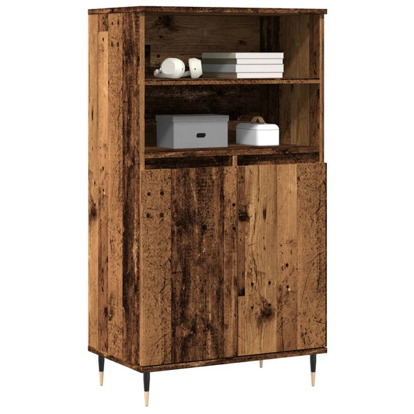 Highboard Altholz-Optik 60x36x110 cm