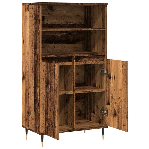 Highboard Altholz-Optik 60x36x110 cm