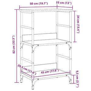 Bücherregal Altholz-Optik 82cm