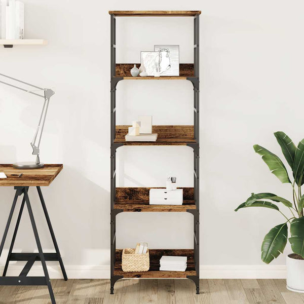 Bücherregal Altholz-Optik, 153 cm hoch