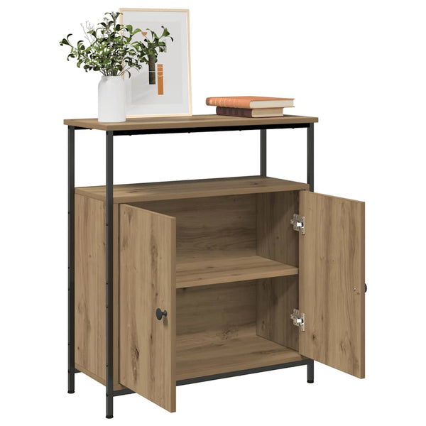 vidaXL Commode Chêne Artisan 70x30x80 cm Bois d'ingénierie
