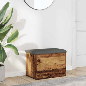Sitzbank mit Stauraum im Altholz-Design