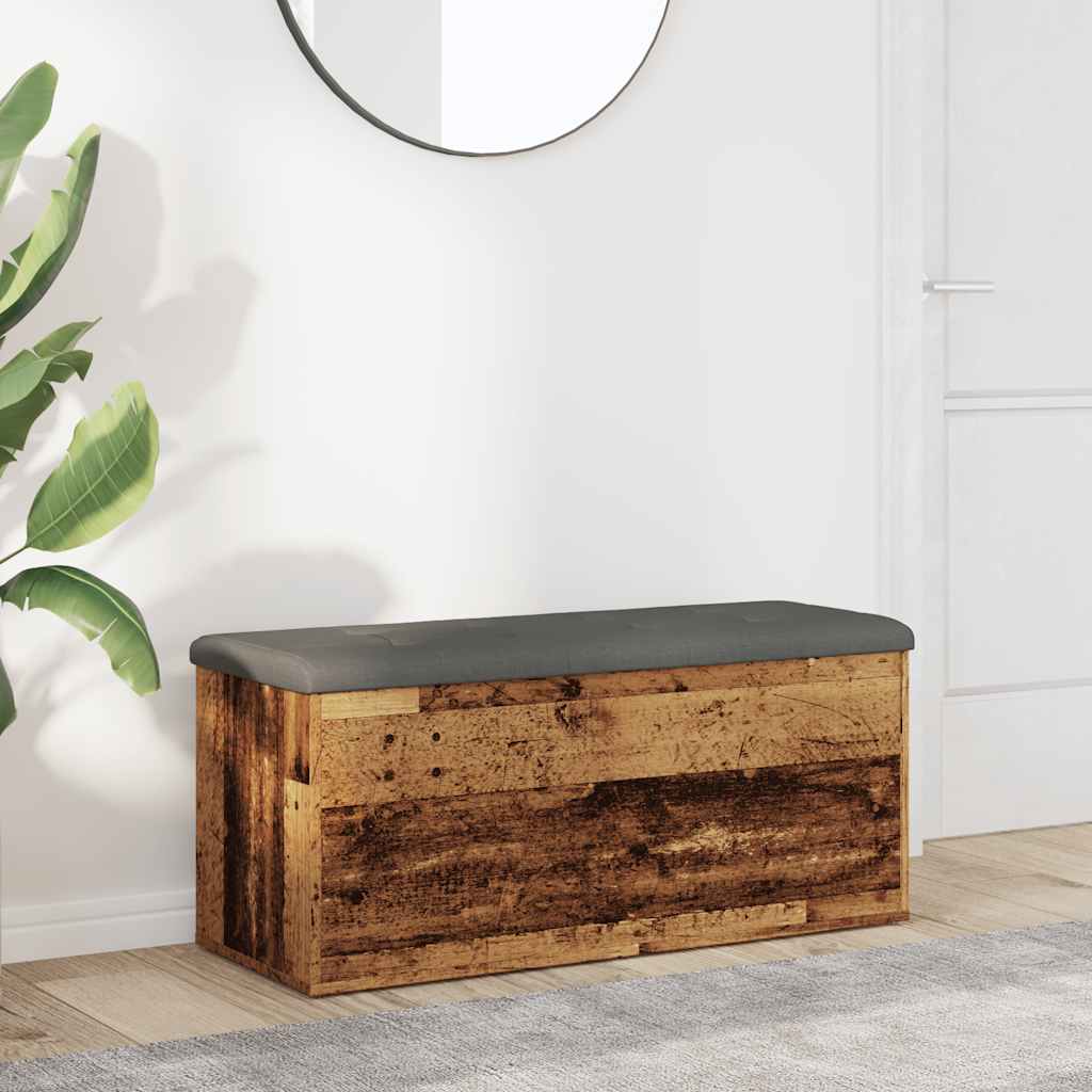 Sitzbank Altholz-Optik mit Stauraum
