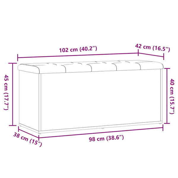 Truhenbank Artisan-Eiche 102 cm