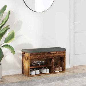 Schuhbank mit Stauraum Altholz-Optik