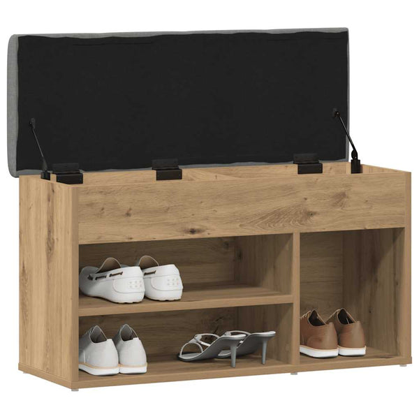 Schuhbank Artisan Eiche mit Sitzkissen