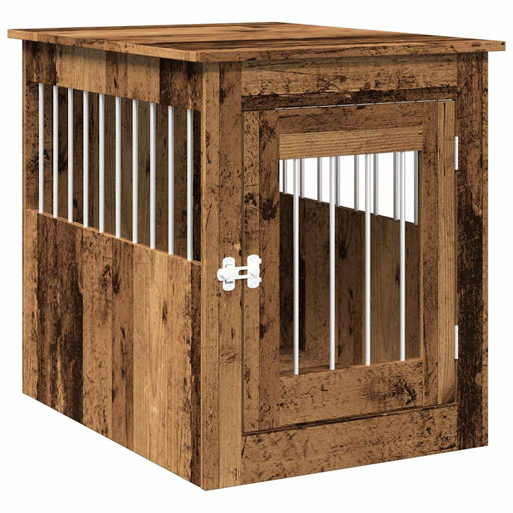 Hundekäfig Möbelstil Altholz-Optik 55x75x65cm